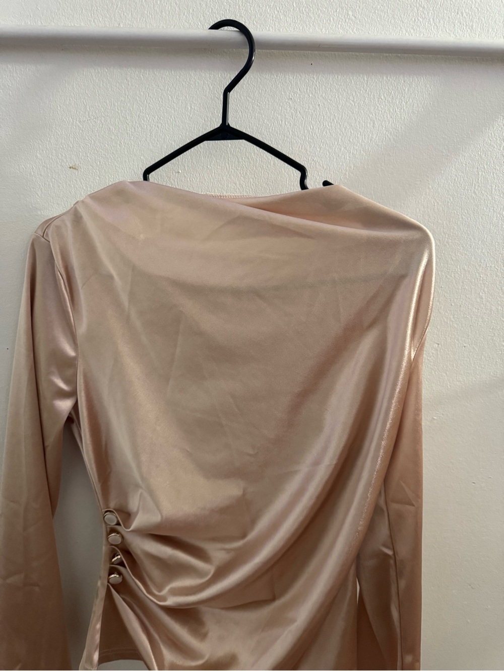 Satin Long-Sleeve Blush sweater